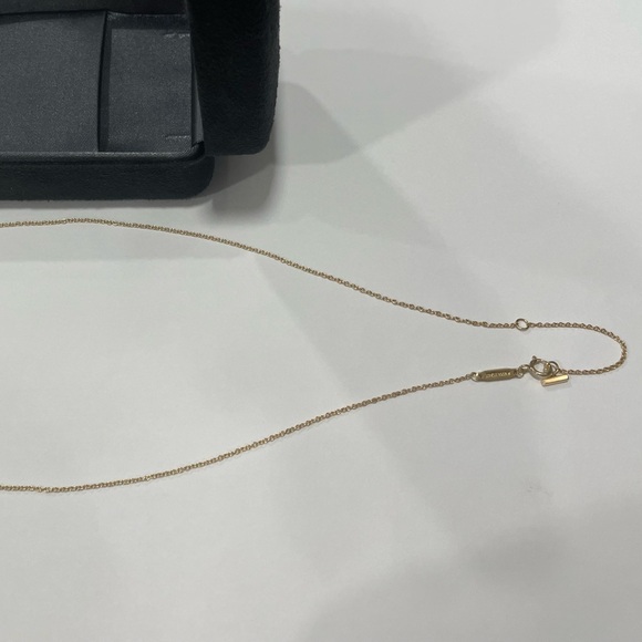 Tiffany & Co Women’s 18k Gold Necklace T Smile Mini Pendent 18 Inch - Picture 6 of 9